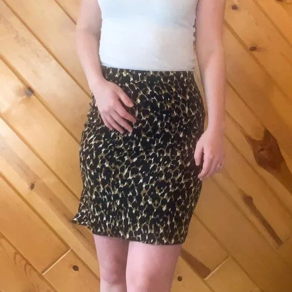 LOFT Skirts Ann Taylor Loft Animal Print Skirt 2p Cheetah